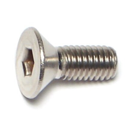 Midwest Fastener #10-32 Socket Head Cap Screw, Flat, Plain 18-8 Stainless Steel, 1/2 in Length, 20 PK 72092